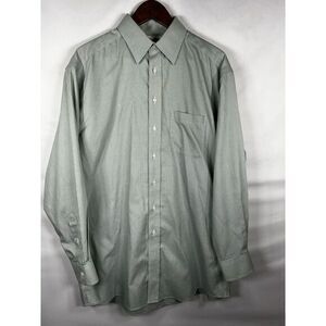 ROUNDTREE &‎ YORKE Gold Label EUC Check Non-Iron Cotton  15½ 34